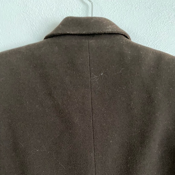 Harve Benard Coat Womens Size 8 Medium Brown Wool Cashmere Blend Full Zip - Picture 8 of 9